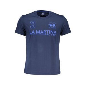 La Martina Blue Cotton Men Men's T-Shirt
